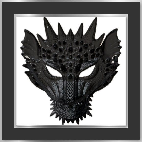 3/$10, 5/$15 - Silver Dragon Skull Mask – Halloween Costume Accessory - Picture 3 of 3